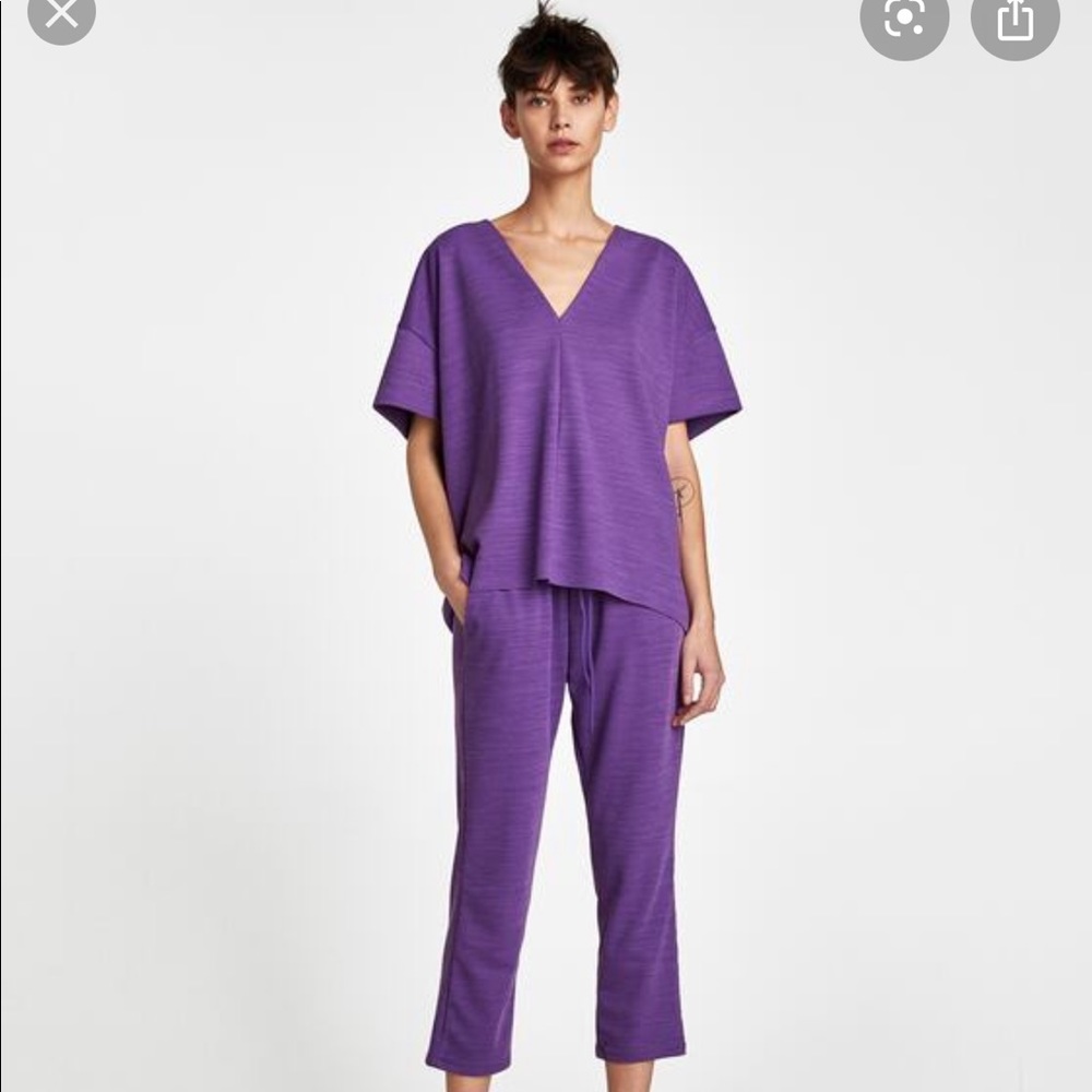 BRAND NEW ZARA Lounging top and trousers Set
